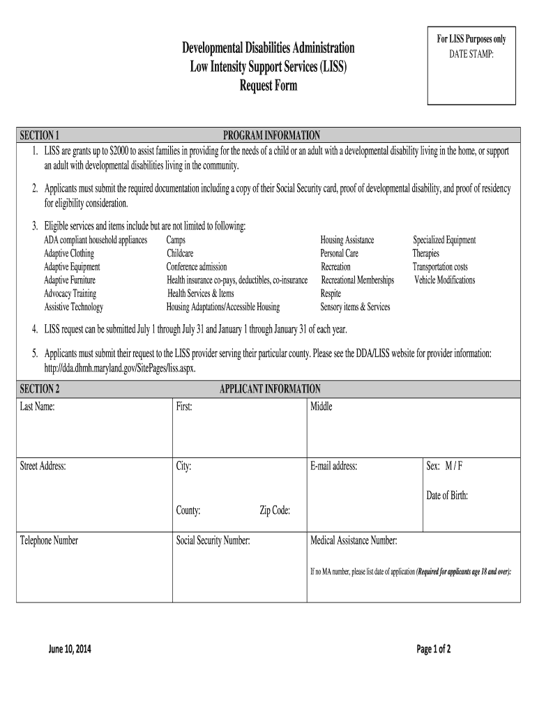  Liss Form 2014-2024