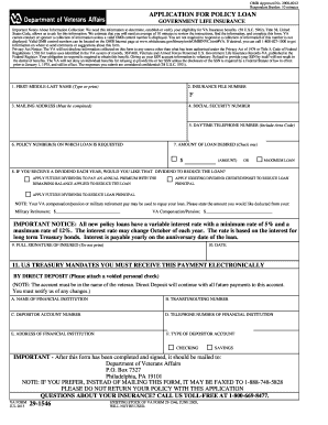 Va Form 29 1546