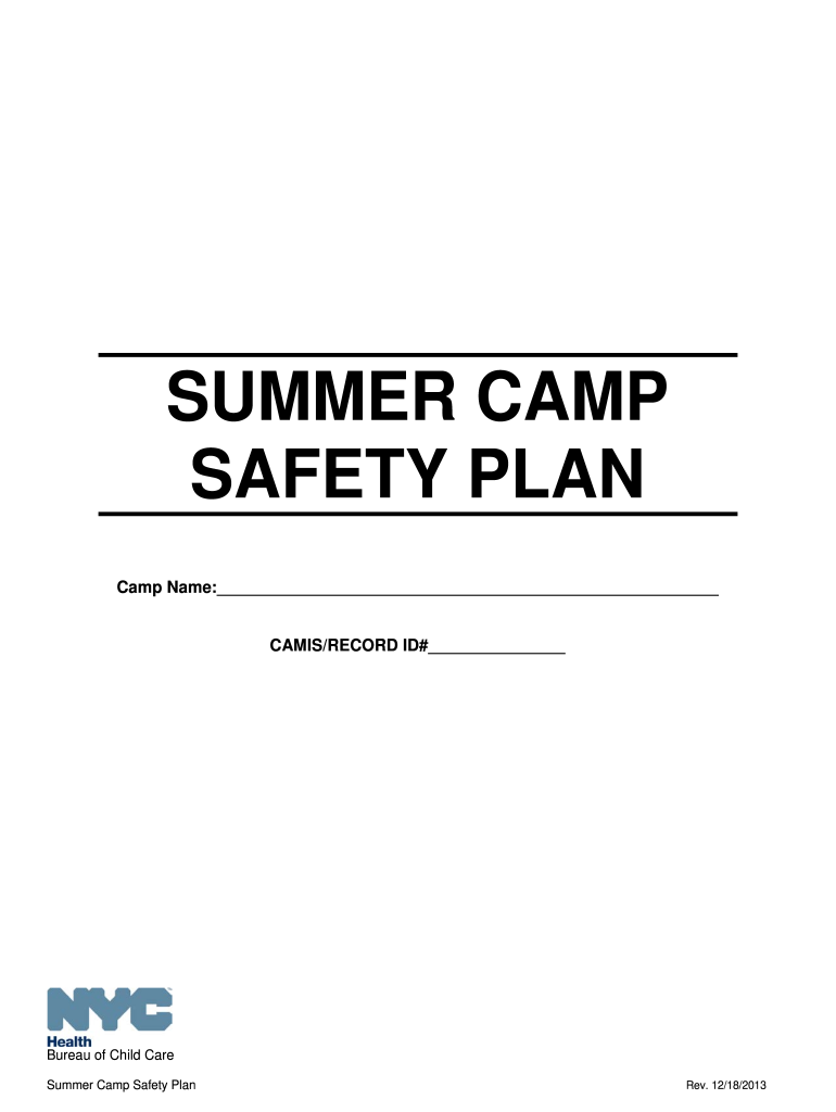  Summer Safety Plan 2013-2024