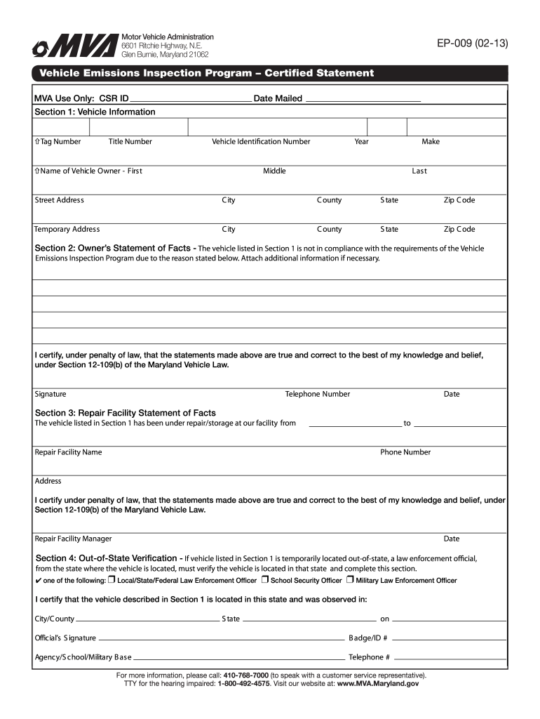  Mva Emissions Inspection 2013-2024