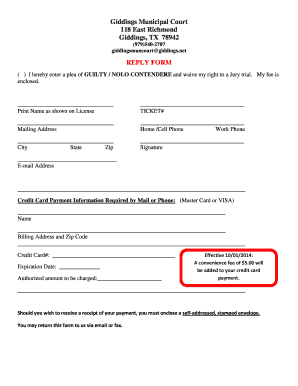 Get and Sign Giddings Municipal 2014-2022 Form