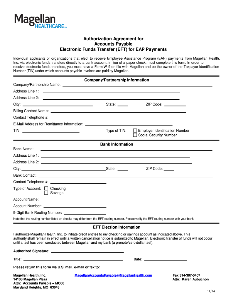 Magellan Eft Fill Out And Sign Printable PDF Template SignNow