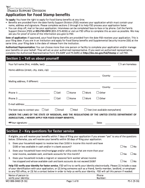 Mo food stamp application - Fill Out and Sign Printable ...