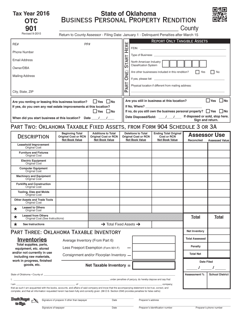  Otc 901  Form 2016