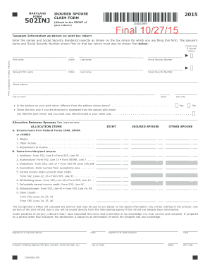  502inj Form 2019