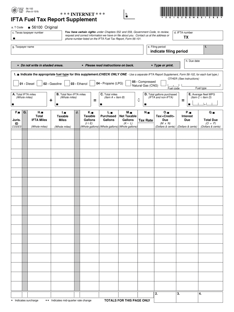  Tx Ifta  Form 2015