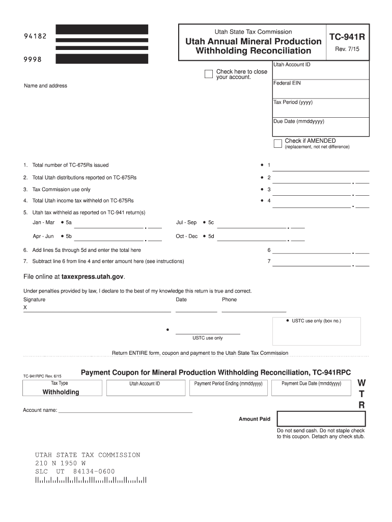  Tc 941r  Form 2015