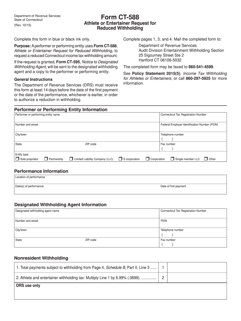  Withholding Athlete  Form 2015