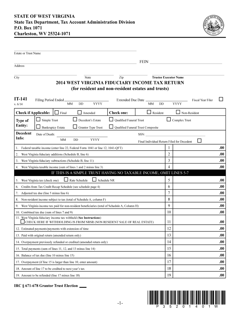  it 141  Form 2014