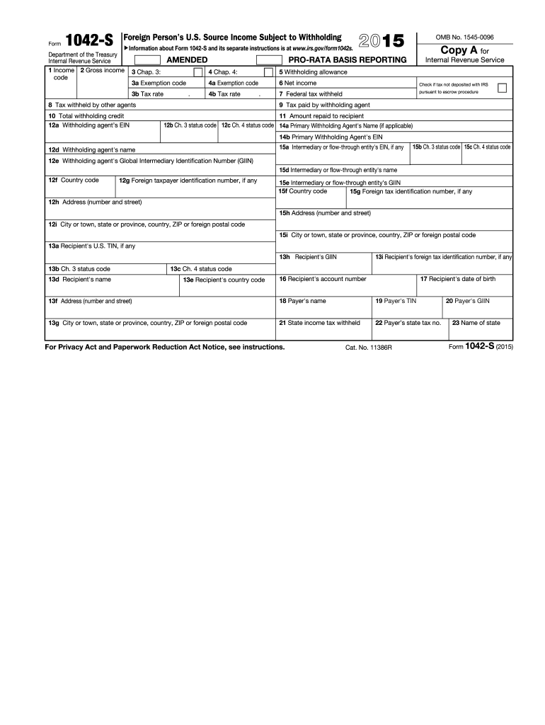  Form 1042 2015