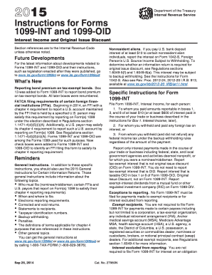  1099 Int Instructions  Form 2015