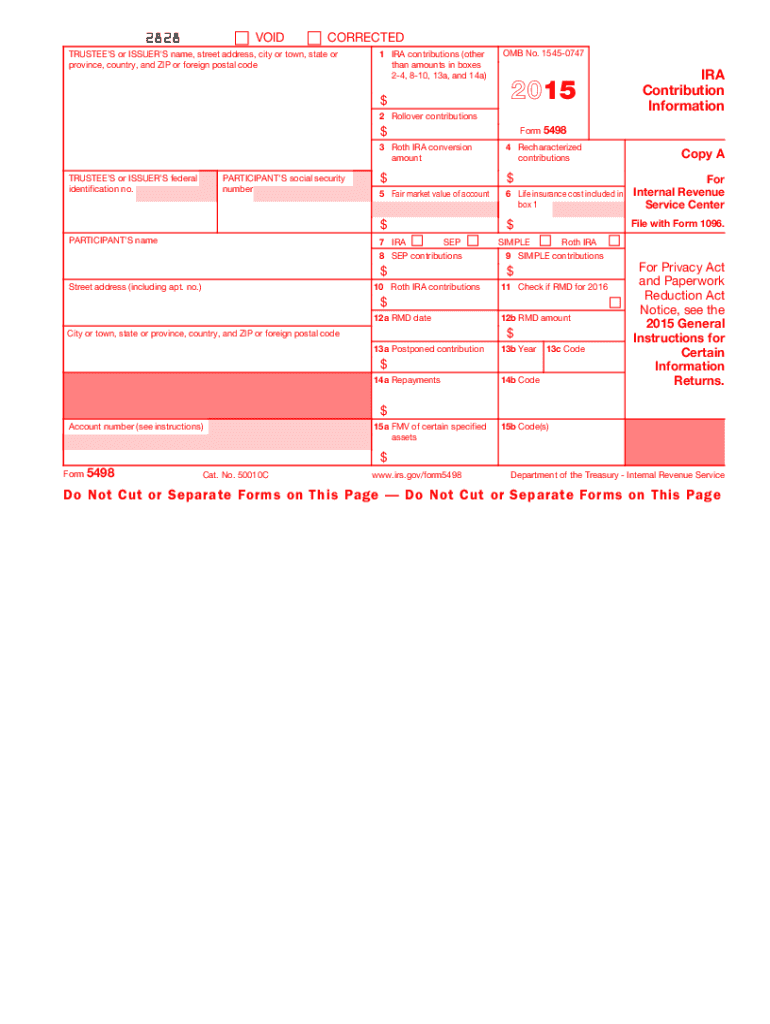 2015 5498-ESA form