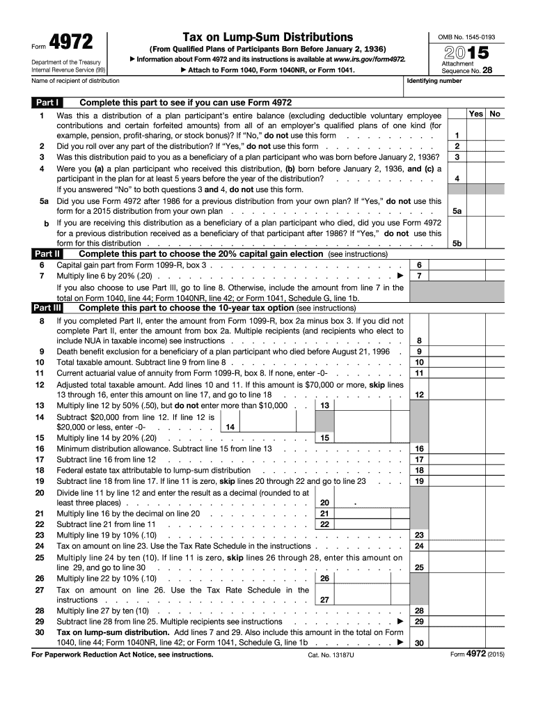  Form 4972 2015