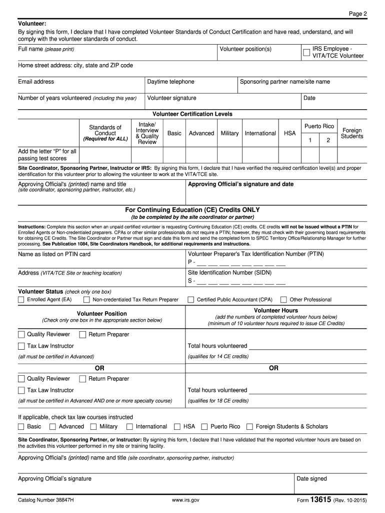  13615 Form 2015