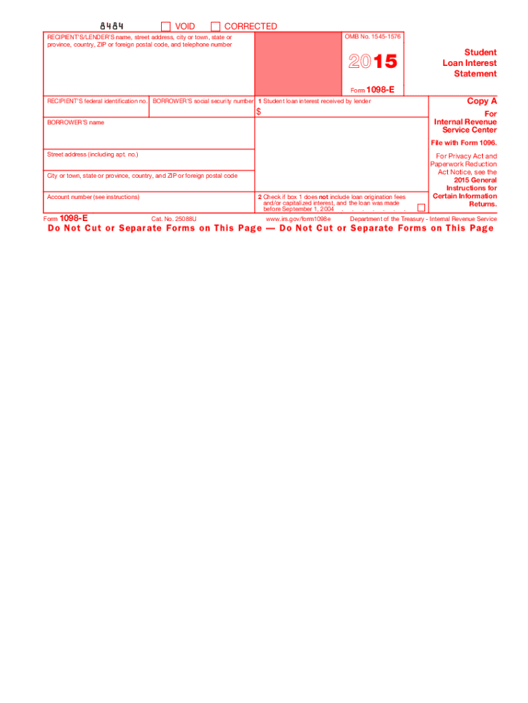  Irs Student Form 2015