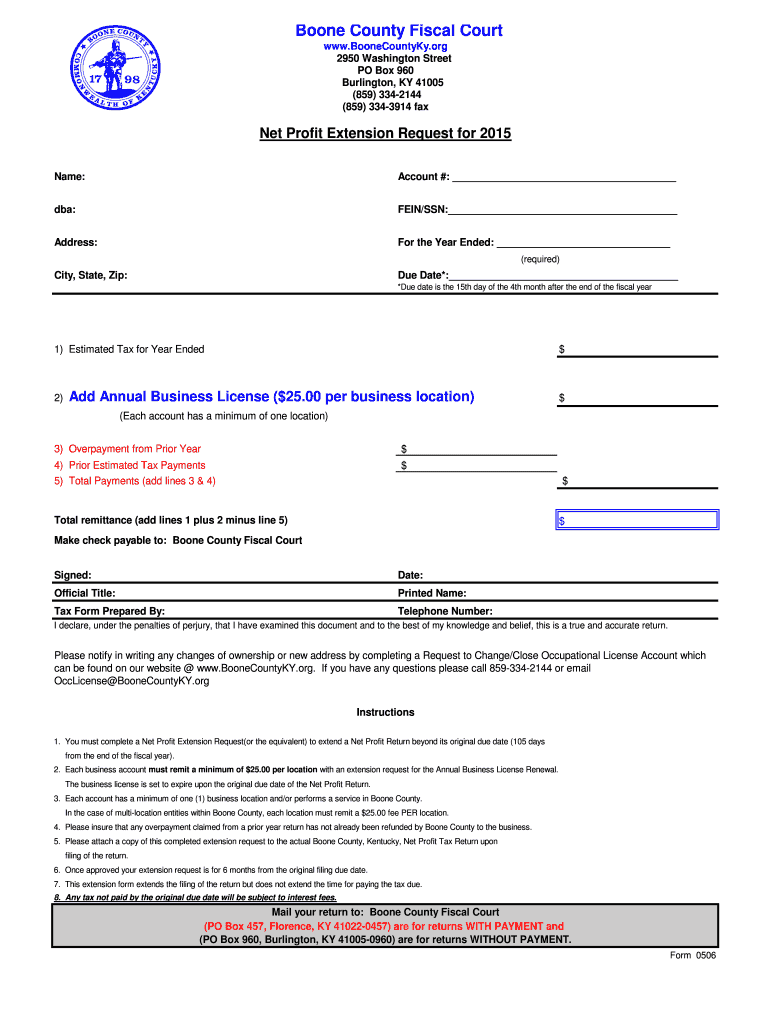  Ky Profit  Form 2015