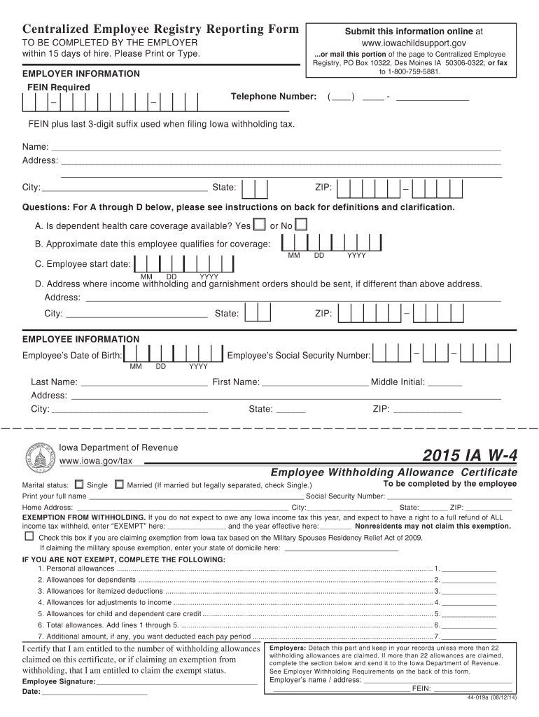  Ia Form 2015