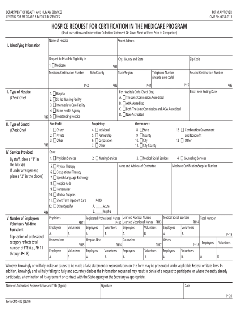  Cms 417 Fillable 2010