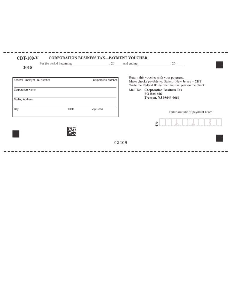  Nj Cbt 100 V  Form 2015