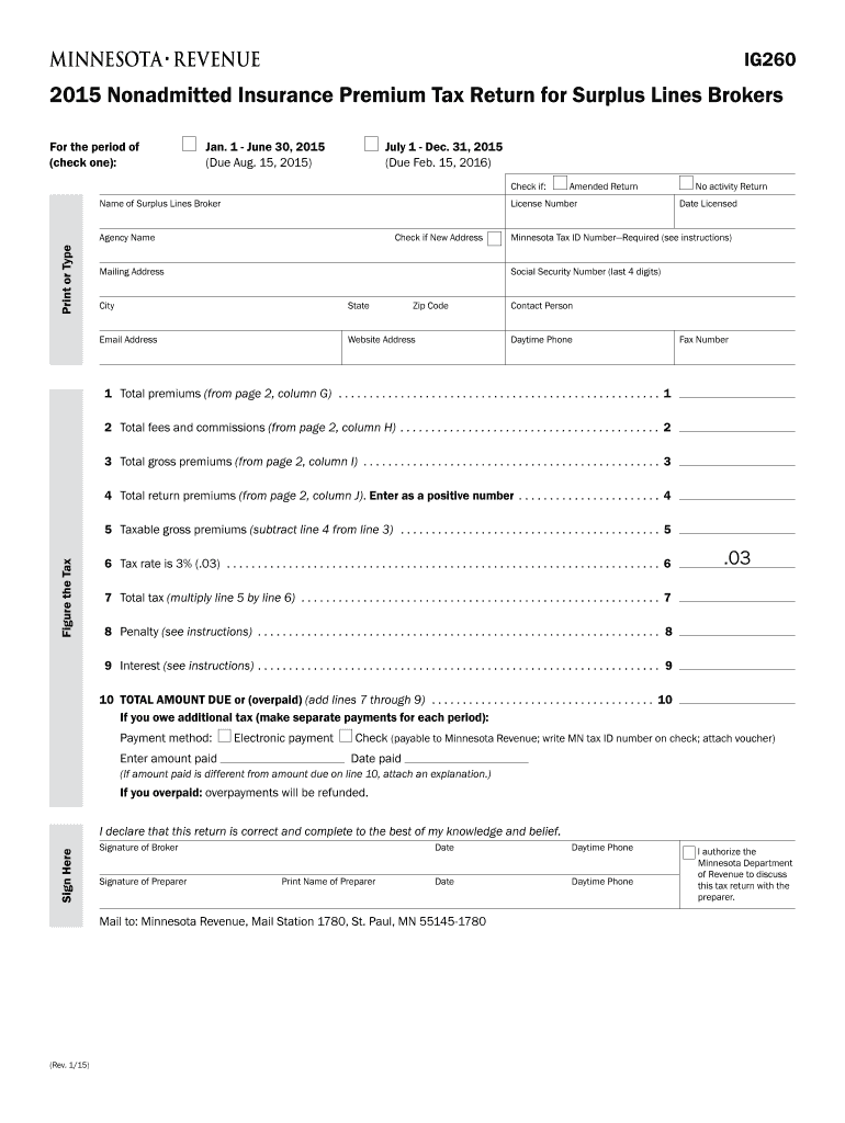  Ig260  Form 2015