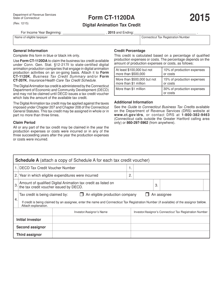  Ct 1120 Da Form 2015