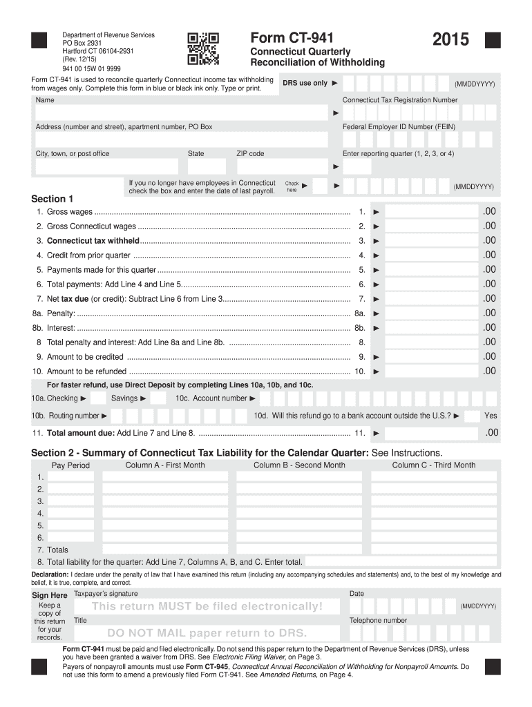  Ct Form 2015