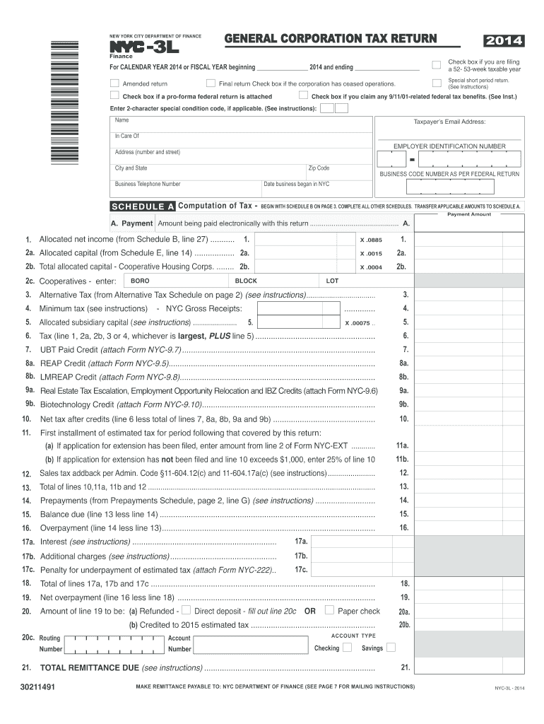  Nyc 3l Form 2019