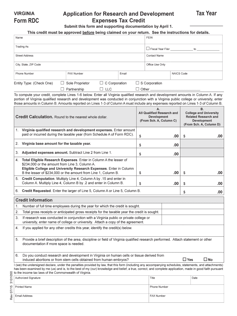  Form Rdc 2015