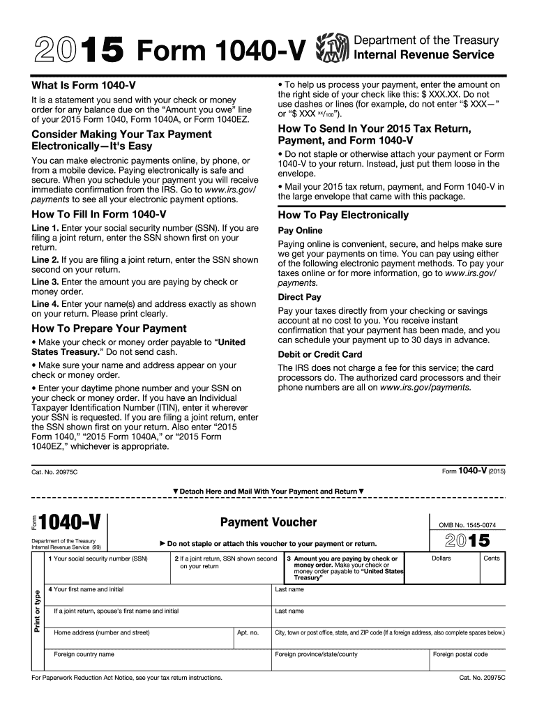 1040-V form