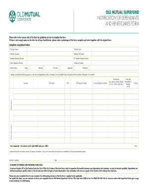 Old Mutual Beneficiary Forms 2014