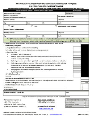  Oregon Surcharge Form 2013-2024