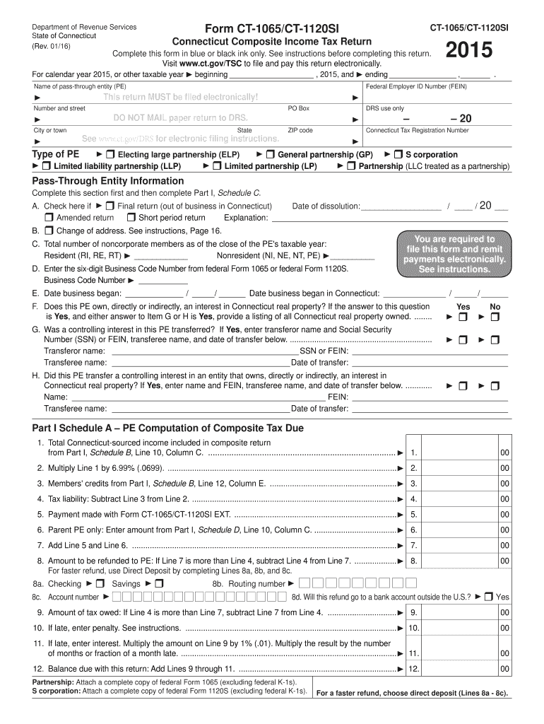  Ct Form 1065 2015