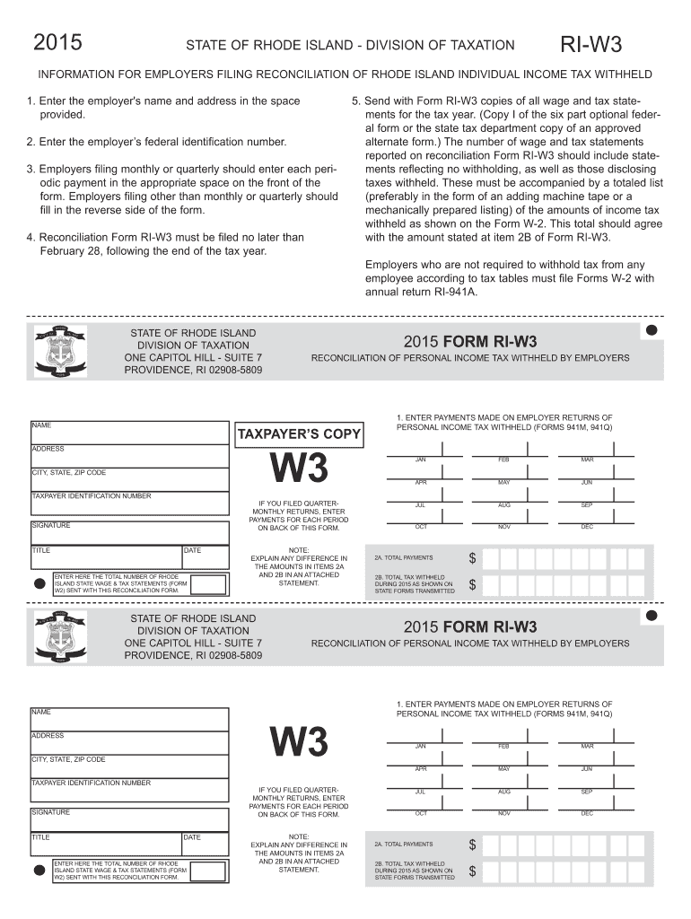 Get and Sign Ri W3 2015 Form