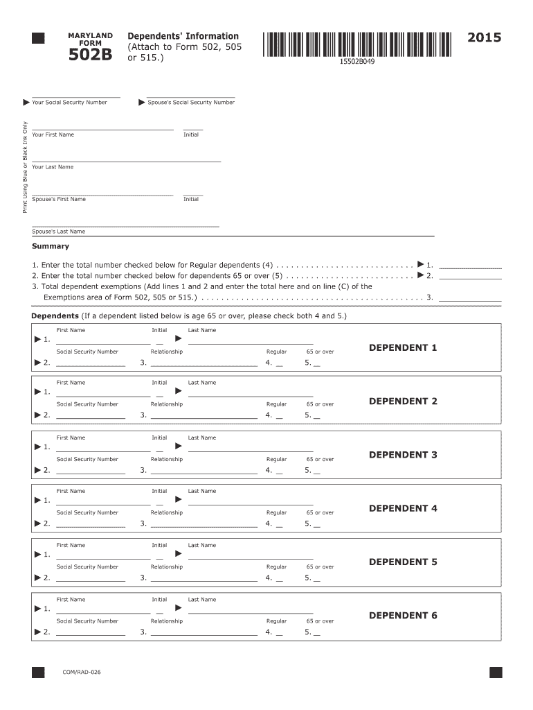  502b Form 2019