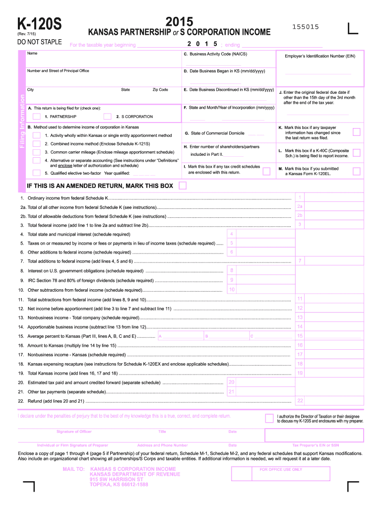  K 120s  Form 2015