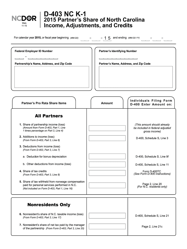  403 K 1  Form 2015