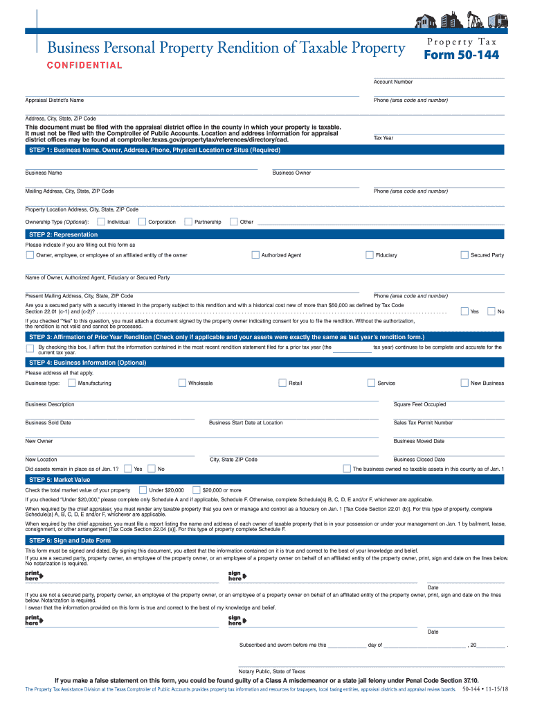  Texas Form 50 144 Fillable 2020