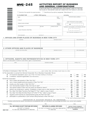  Nyc 245  Form 2015