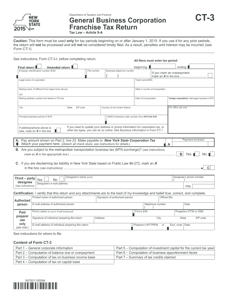  Form Ct3 2015