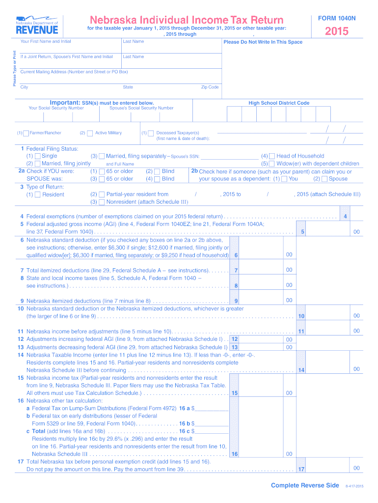  1040n  Form 2015