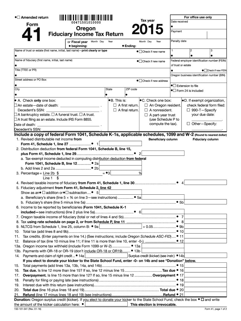  Form 41 Tax 2015