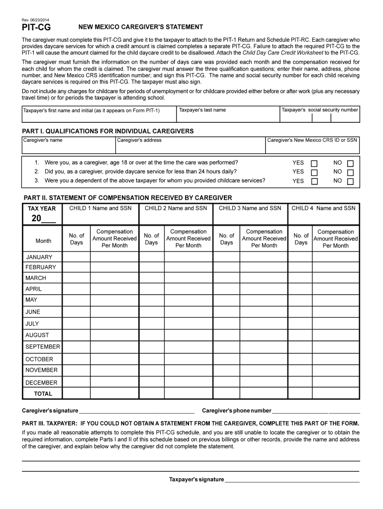  Pit Cg  Form 2014