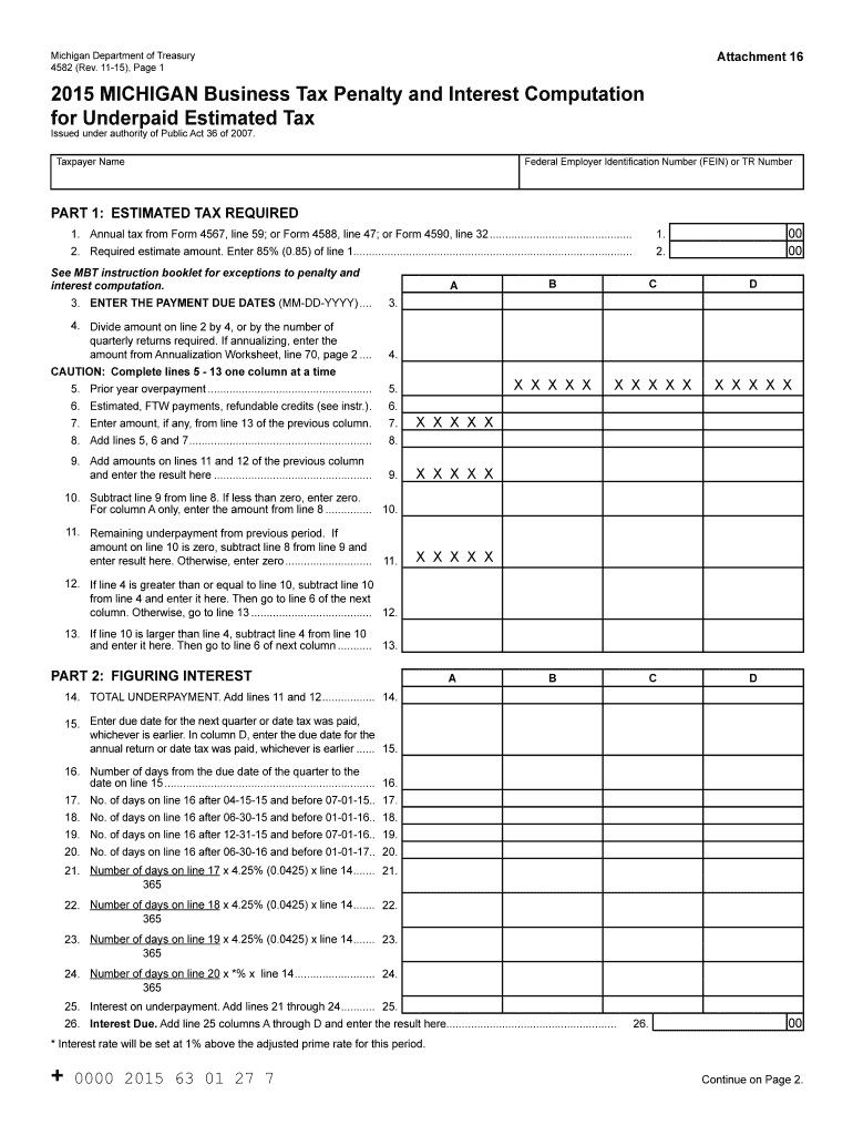  4582 Form 2015