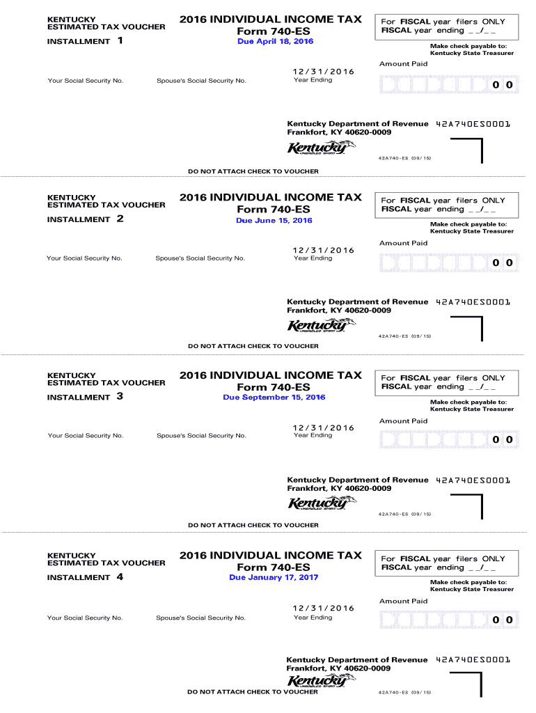  740 Es  Form 2016