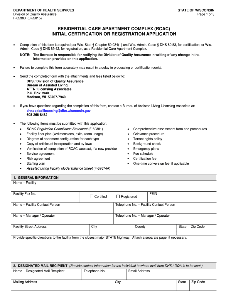  State of Wisconsin Chapter 500332m Wis Stats Page 1of 4  Form 2015-2024