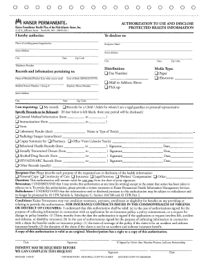 Get and Sign Kaiser Permanente Maryland 2010-2022 Form