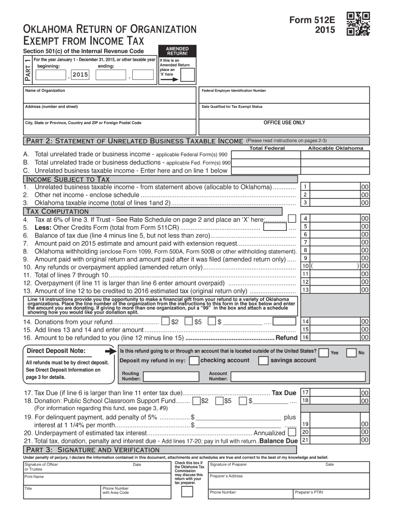 Get and Sign Oklahoma Form 512e 2015