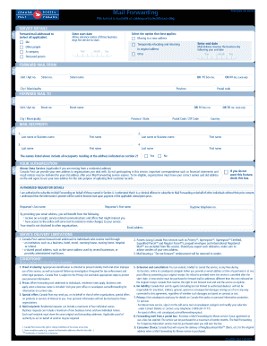  Canada Post Mail Forwarding Form 2016