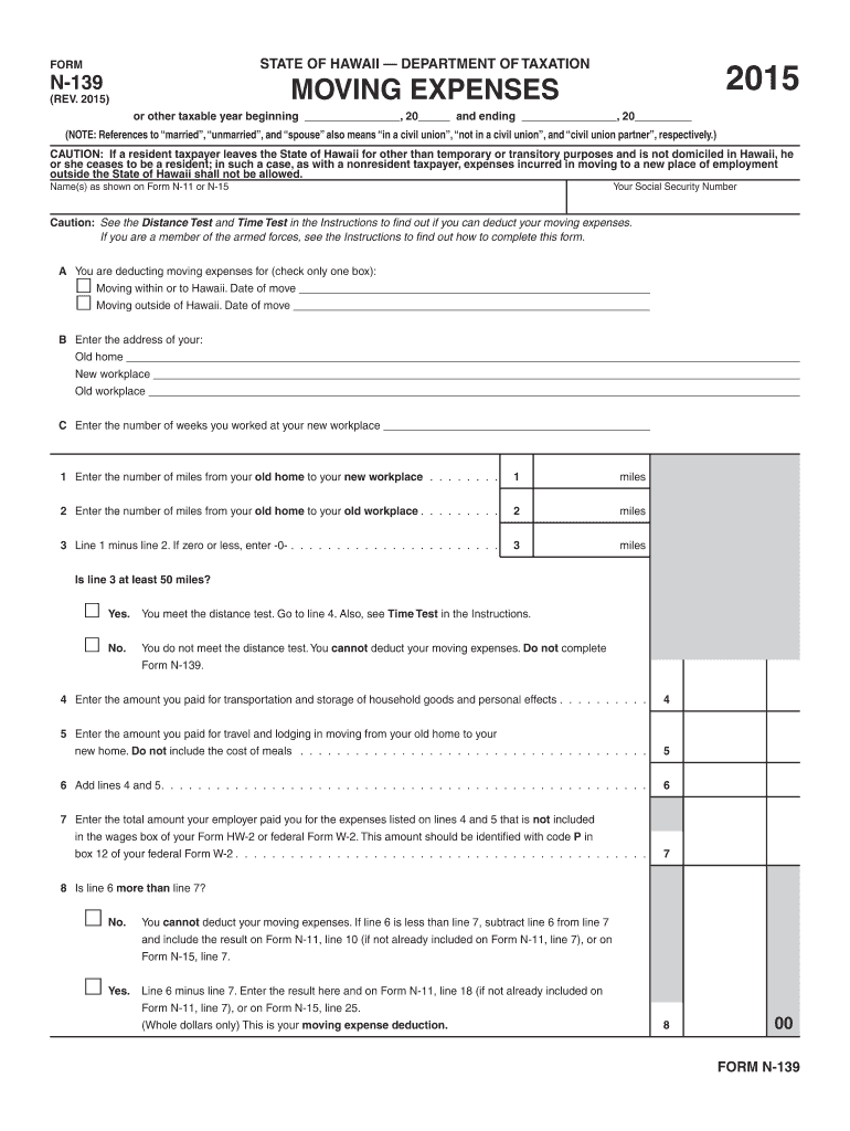  N139  Form 2015