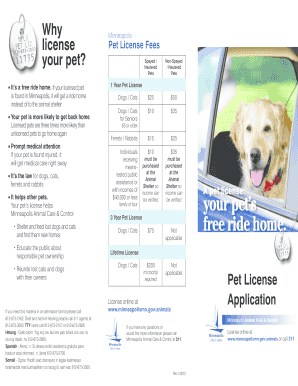  Pet License Application Ci Minneapolis Mn 2012-2024